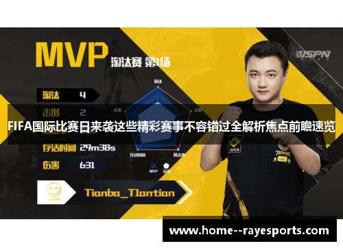 FIFA国际比赛日来袭这些精彩赛事不容错过全解析焦点前瞻速览